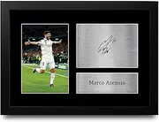 HWC Trading FR A4 Marco Asensio Real Madrid Gifts Printed Signed Autograph Picture for Football Fans and Supporters - A4 Framed