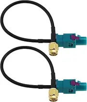 SING F LTD 2PCS Fakra Z Male Plug to SMA Male Plug Vehicle Aerial Antenna Adapter Cable Universal for GSM GPS DAB TV Antennas Automotive Accessories 15cm/6 inch