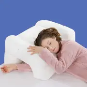 HOMBYS Side Sleeper Pillow with Arm Hole, Shredded 25.6"x17.7"x11", White