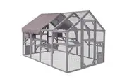 Walk In Wooden Catio Cat Enclosure Cage House 280x188cm