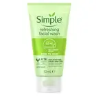 Simple Kind to Skin Refreshing Facial Wash Gel 50ml*+100% soap free