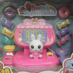 嘉爾樂 萌兔收銀機 1141A 收銀機玩具(附電池)/一個入(促450) 收銀機模擬糖果冰淇淋小兔子模擬超市兒童過家家玩具 超市收銀機-生(K3667)