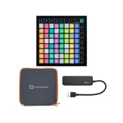 Novation Launchpad X Grid Controller Bundle with Launchpad Case and 3.0 4 Por...