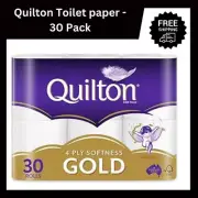 Quilton 4 Ply Toilet Tissue(140 Sheets per Roll,11Cm X 10Cm)30 Count, Pack of 30