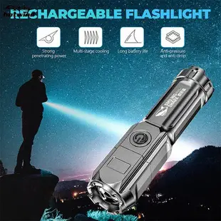 HW 強光焦手電筒622A微笑鯊 強光手電筒T6LED USB可手電筒防水探照燈-來可家居