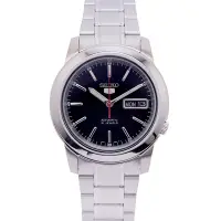 在飛比找Yahoo奇摩購物中心優惠-SEIKO 五號機芯款機械手錶(SNKE53K1)-黑面x銀