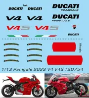 1/12 Decals for Ducati Panigale V4/V4R 2022 TB Decal TBD754