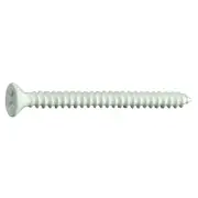 #8 x 2" White Steel Phillips Flat Head Sheet Metal Screws (25 pcs.)