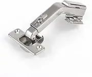 Stainless Steel Soft Close Concealed Door Hinges,Flush DoorAutomatic Mute Hinges Door Hydraulic Hinges Damper Buffer Soft Close For Cabinet Door Cupboard Furniture Stainless Steel (Color : 90°B) 45° (
