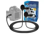 Vidpro Dual-Head Lavalier Microphone for DSLR for Smartphones & Tablets XM-DLS