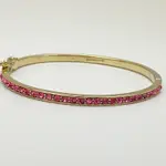 BANGLE W/PINK CRYSTAL-GOLD PLATED 手環 粉紅水鑽 金色 飾品配件