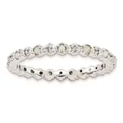 Sterling Silver Stackable Expressions Created Opal u0026 Diamond Ring