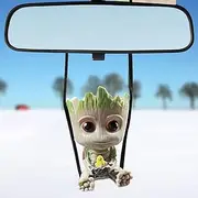 WYJS Car Mirror Hanging Decoration, Tree Man Swing Charm, Green, Casual, Nature Theme, Adjustable Lanyard, Housewarming, Anniversary, Graduation Occasion