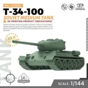 SSMODEL SS144883 1/144 Military Model Kit Soviet T-34-100 Medium Tank
