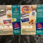 AVERY 3200 Blank Card Variety Pack (2) for Ink Jet Printers NEW SEALED