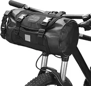 Qudai Waterproof Bike Handlebar Bag Front Bicycle Dry Pack Large Capacity Cycling Storage for Road MTB Mountain, Black