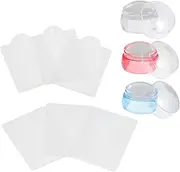 NULYLU Nail Stamping Plates Templates 3 Colors Professional Manicure Tool Set Diy Nail Art Kit