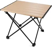 Portable Picnic Table，Outdoor Folding Tables and Chairs Portable Round Picnic Table Egg Roll Table Aluminum Alloy Camping Dinner Table,Blue,1(Khaki)