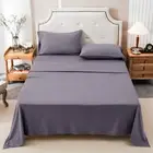 Soft Jersey Cotton 4pc Bed Sheet Set 100% T-Shirt Cotton All Season Bedding PURE