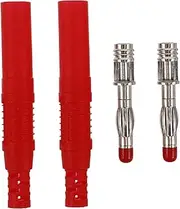 ASAKKURA Heatproof Banana Plugs 2pcs 4mm Safety Banana Jacks Speaker Wire Cable Metal Conductivity Plastic Insulated