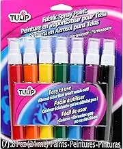 Tulip Fabric Paint, Spray on Paint Set, 7 Pack Rainbow