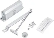 Heavy Duty Adjustable Fire Rated Hold Open Silver Door Closer Suits, 45-75Kg
