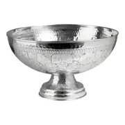 Large Silver Aluminium Embossed Champagne & Wine Ice Cooler Bucket Tub
