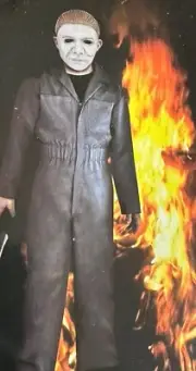 Boys kids MICHAEL MYERS Halloween Costume Mask Jumpsuit Scary Movie Med 8 10 NEW