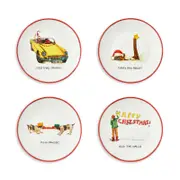 Spode Doodles 6 Tidbit Plates, Set of 4