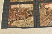 17" x 45" Panel, Vintage, Dear & Pheasant Cotton Panel, Fabric Traditions, P6341
