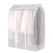 Garment Clothes Cover Protector Hanging Garment Storage Bag Translucent Dustproof Waterproof Hanging 50 x 100 x 120cm