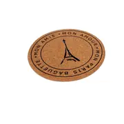 13 PCS Round Tower Pattern Cork Coasters Cup Cushion Holder Drink Cup Place Mat Coffee Coasters Wooden Holder Pad Cup Mat Round Cork Coaster, Size: 10*0.5cm