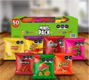 50PIEZAS! MINIS PACK/BOTANA SURTIDO SABRITAS/RUFFLES/DORITOS/FLAMIN HOT/CHEETOS