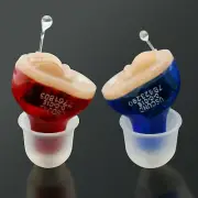 1Pair Invisible Hearing Aids MiNi Digital Sound Amplifier Enhancer With Battery