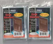 2 PACK OF 100 (TOTAL 200 SLEEVES ) ULTRA PRO CARD SLEEVES NEW SEALED