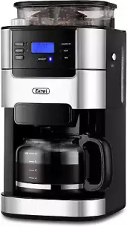 Gevi 10-Cup Drip Coffee Maker with Built-In Grinder, Programmable Brew Coffee Ma