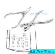 Dental Rubber Dam Kit Separator Rubber Dam Rubber Dam Punch Clamp Forceps 18 Pcs