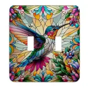Radiant Hummingbird Decorative Switchplate | Metal Light Switch Cover, Multiple
