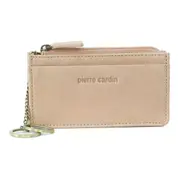 Pierre Cardin Genuine Leather Coin Purse with Keyring Wallet - Pink