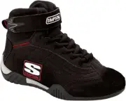 Simpson Racing AD105BK Adrenaline Shoes - Satin Suede With Fleece Fire-Retardant