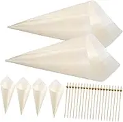 DECORNIJIA 1Set Disposable Ice Cream Cone and Appetizer Picks Set Food Cones Cocktail Picks for Parties Events Snacks and DIY Treats
