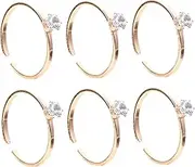 VILLFUL Titanium Steel Ring Set 6 Pieces Perfect for Wedding Game Props Special Occasions