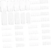 NOLITOY False Nails Kit 500pcs Nails Press on Medium Size Abs Plastic Full Cover Nail Tips Women's Nail Extensions