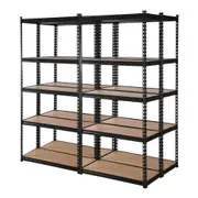 4 x 1.8M Garage Shelving Warehouse Racking Black