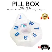 7 Days Pill Dispenser Medicine Tablet Storage Organiser Case Weekly Pill Box