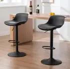 Barstools Set of 2, Modern Counter Height Bar Stools with Back and Soft Padde...
