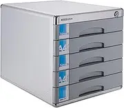 5-Layer Aluminum Alloy Multi-Layer Storage Box Drawer Can Be Locked, Desktop File Cabinet, Used for A4 Paper, Magazines, Documents and Documents (Size : 30×36×30.5cm)
