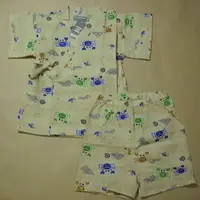 在飛比找旋轉拍賣優惠-日本製 甚平 和服 浴衣 男童套裝 95cm 螃蟹 卡其色