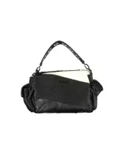 Desigual Patchwork Satchel Handbag Quilted Shoulder Bag Women Black