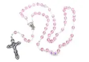 Irish J. C Walsh & Sons, Ireland ROSARY BEADS PINK G809